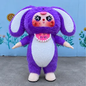 Mascot Baby Three Tím Tai Cụp