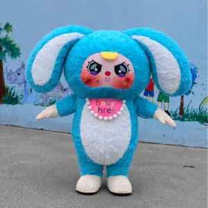 Mascot Baby Three Xanh Tai Cụp