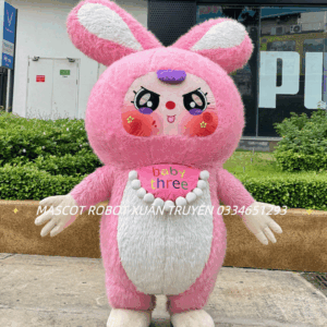 Mascot Hơi Baby Three Hồng 2M