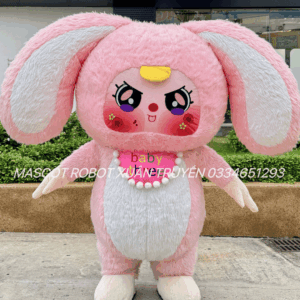Mascot Hơi Baby Three Hồng Cụp 2M