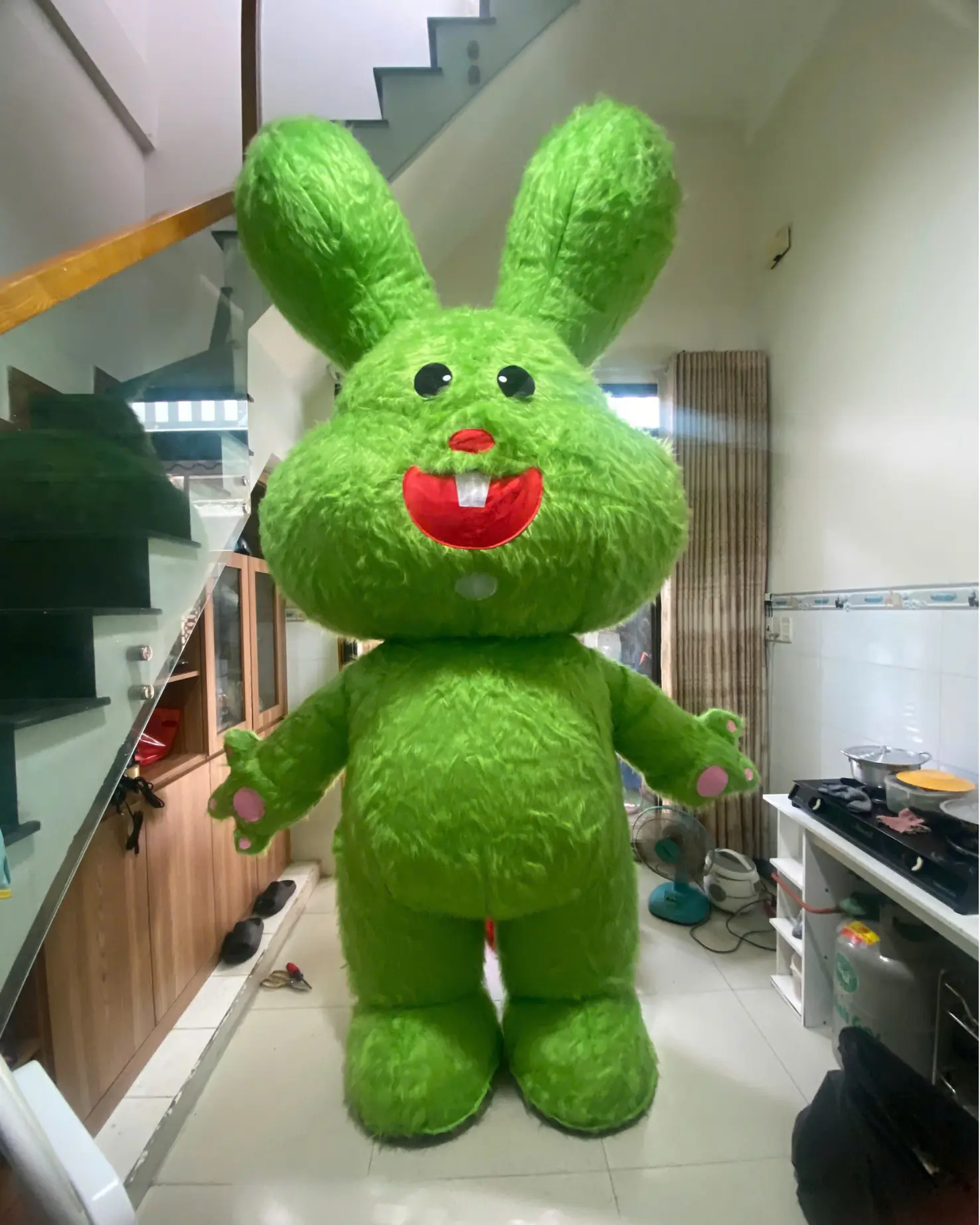 Mascot Thỏ Xanh 1 Mascot Thỏ Xanh